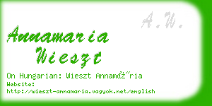 annamaria wieszt business card